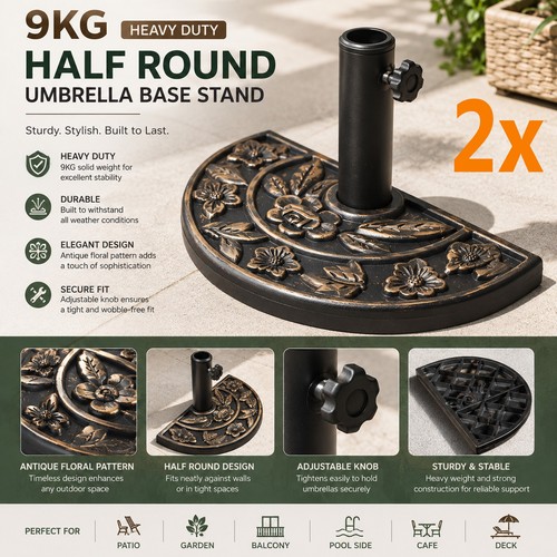 Parasol umbrella base 9kg - 2x,